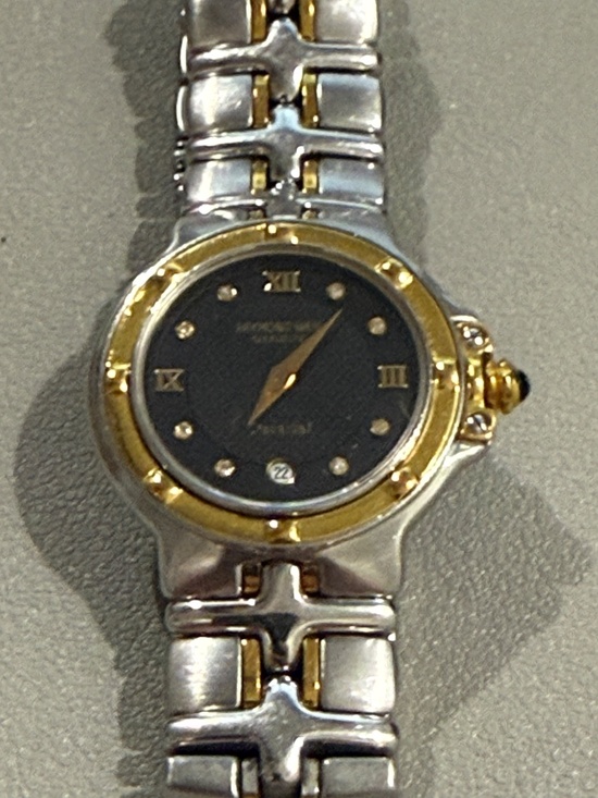 Raymond Weil Parsifal 9990 Two Tone Black Diamond Dial Swiss Quartz Watch‎ main image 4